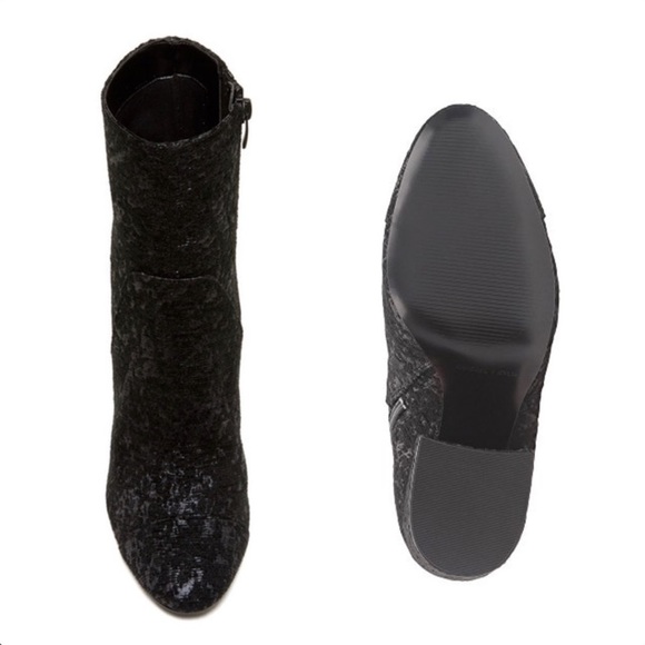 Kendall & Kylie Brooke 3 Texture Velvet Textured Burnout Booties Size 10 BNWOB - Picture 4 of 12